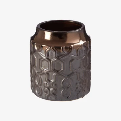 The Range Zircon Small Ceramic Planter - Grey