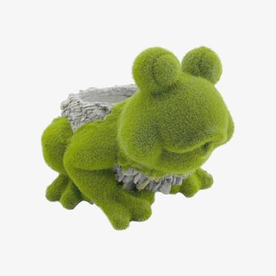 The Range Flocked Frog Planter
