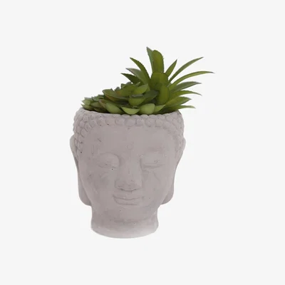 The Range Cement Buddha Head Succulent Peaceful Home Decor - Sugar Tree