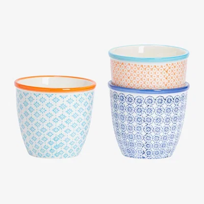 The Range 13.8cm Hand Printed Floral Plant Pots - Multi