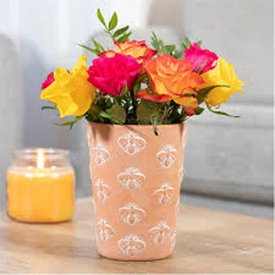 The Range Large Terracotta Bee Plant Pot - brown