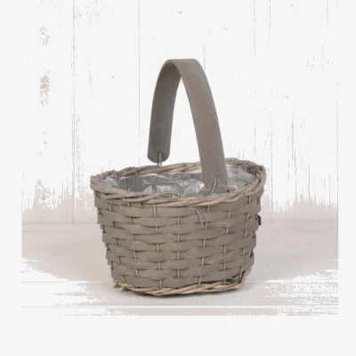 The Range Small Greywashed Woodchip Trug with Flexi Handle - Grey