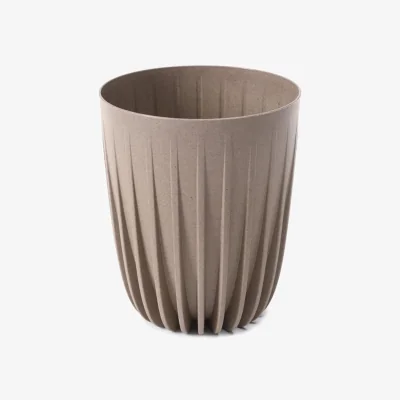 The Range Eco Wood Decorative Plant Pot With Insert - beige