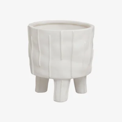 The Range Fara White Small Planter - White