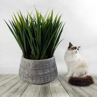 The Range Large Composite Embossed Planter - Gliese Embossed