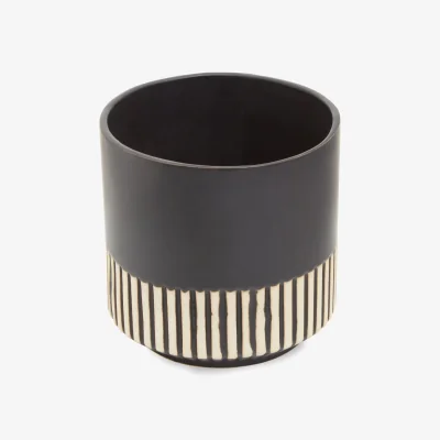 The Range Kiso Large Ceramic Planter - Black