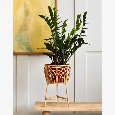 Rose & Grey Bamboo Plant Pot Holder