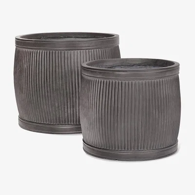 Sofa.com Set of 2 Bathford Round Planters - sofa.com
