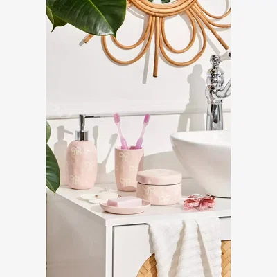 Urban Outfitters Pink Bow Storage Pot - Pink ALL at Urban Outfitters