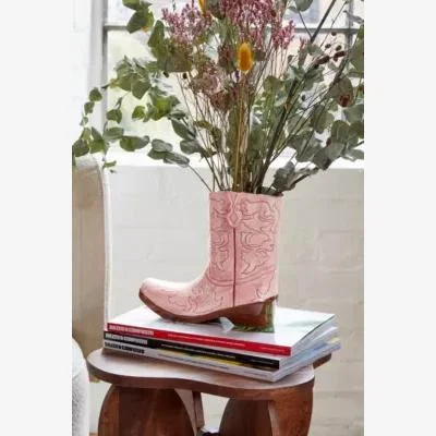 Urban Outfitters Western Boot Plant Pot - Pink ALL at Urban Outfitters