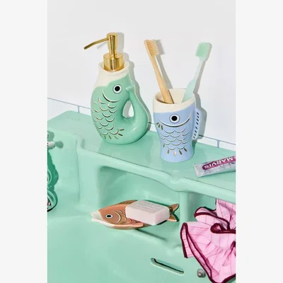 Urban Outfitters Koi Fish Storage Pot - Blue ALL at Urban Outfitters