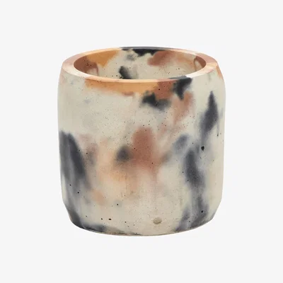 Wolf & Badger Brown Concrete Cylinder Plant Pot - Terra | Smith & Goat