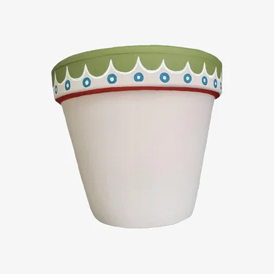 Wolf & Badger Pink / Purple Hand Painted Scallop Plant Pot - Pink & Purple Abigail Hardie Home