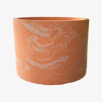 Wolf & Badger Yellow / Orange Peach Plant Pot By Shax