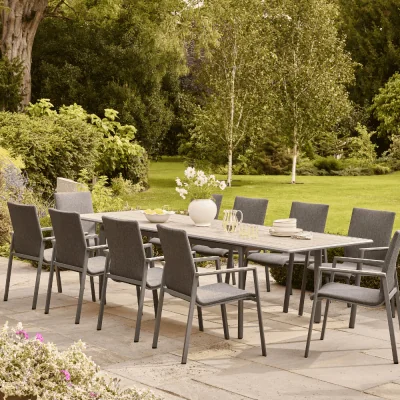 Atkin & Thyme Savannah 8-10 Seat 2m Extending Dining Set - Birch
