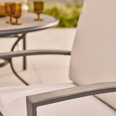 Atkin & Thyme Gabriela 4 Seat Dining Set with Parasol 