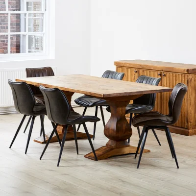 Arighi Bianchi Ogre Dining Table with 6 Hudson Dining Chairs