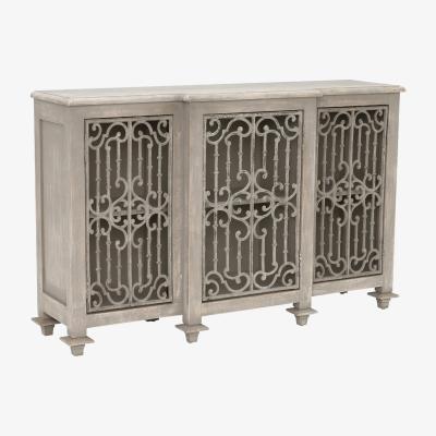 Barker and Stonehouse Versaille Reclaimed Wood and Cast Iron Sideboard, Pine