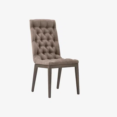 Barker and Stonehouse Vinci Capitonne High Back Chair, Scarlet Light Taupe