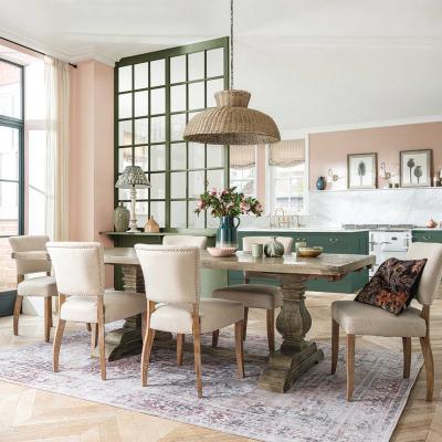 Barker and Stonehouse Woolton 220cm Extended Dining Table+6 Otto Chairs, Brown | Barker & Stonehouse