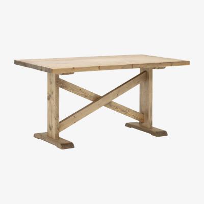 Barker and Stonehouse Newsham Reclaimed Wood Dining Table, Grey Waxed Finish