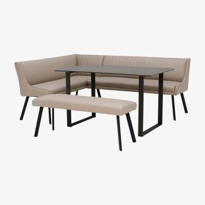 Barker and Stonehouse Belize Right Hand Corner Dining Set, 776 Fabric | Barker & Stonehouse