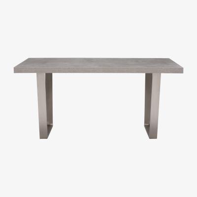 Barker and Stonehouse Concrete Effect Dining Table With Stainless Steel Legs - W135 x D80 x H75cm - Barker &amp; Stonehouse