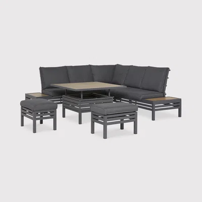 Barker and Stonehouse Terra Sustainable Modular Dining Set, Grey | Barker & Stonehouse