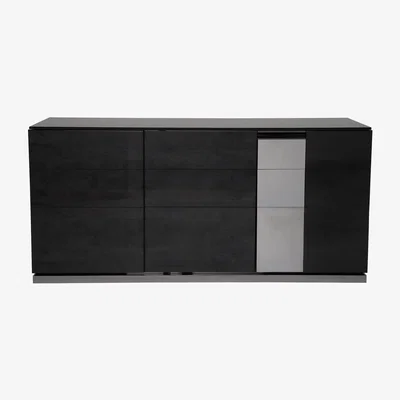 Barker and Stonehouse Carvelle 3 Door Buffet Cabinet, Dark Velvet Birch