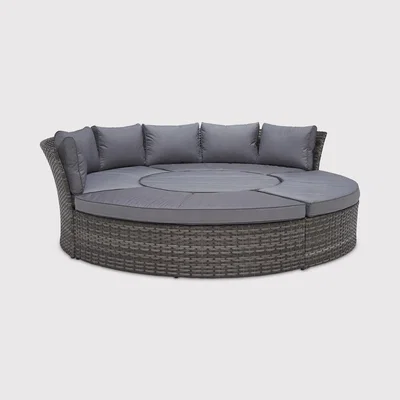Barker and Stonehouse Bude Dining Set With Rising Table, Grey | Barker & Stonehouse
