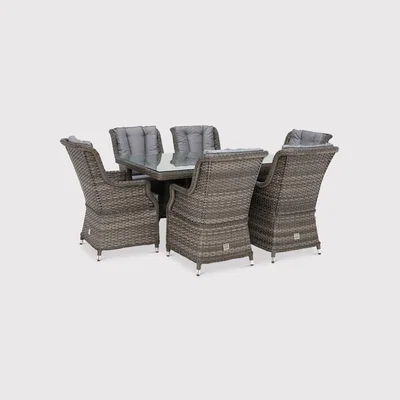 Barker and Stonehouse Amberley 6 Seater Dining Set Grey | Barker & Stonehouse