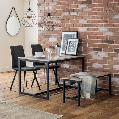 Cuckooland Julian Bowen Tribeca Dining Set with 2 Monroe Chairs & Bench