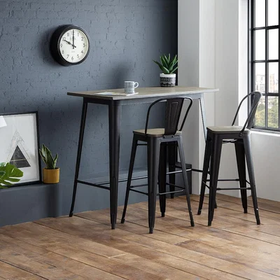 Cuckooland Julian Bowen Grafton Bar Set with Stools - 2 Seat