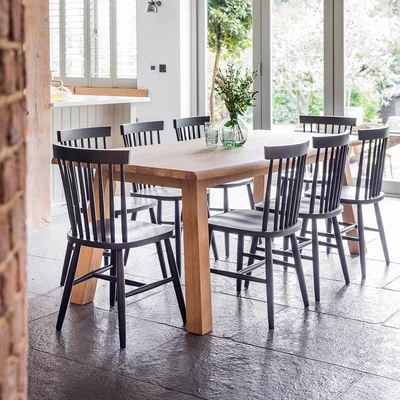 Cuckooland Garden Trading Oakridge Dining Set with Spindle Back Chairs