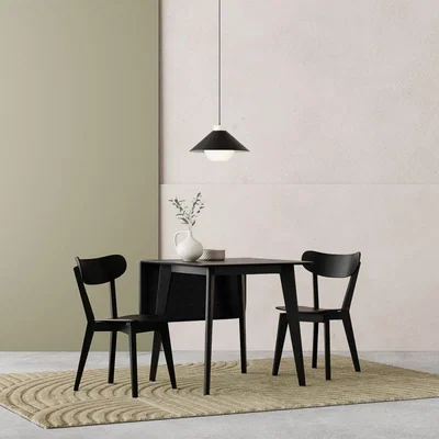 Cult Furniture £90  Off  Roxby 2 Chairs Dining Set, Black
