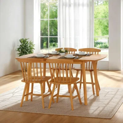 Dunelm Emery 4-6 Seater Extendable Dining Table with 4 Dining Chairs