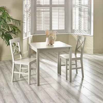 Dunelm Malaren 2 Seater Dining Set, Grey Grey
