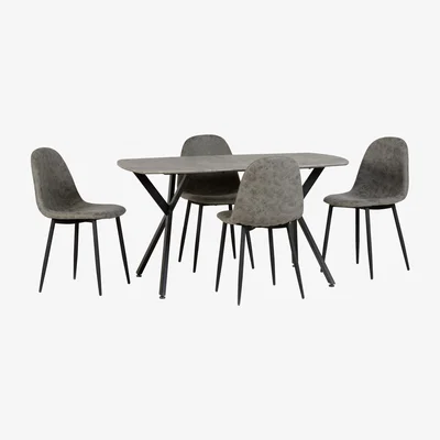 Dunelm Athens Dining Set Grey