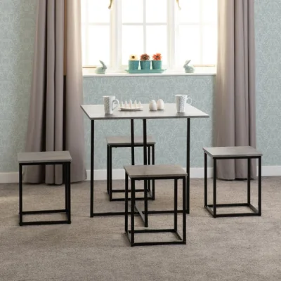 Dunelm Kent Stowaway Dining Set with 4 Stools