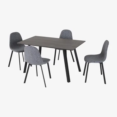 Dunelm Berlin Dining Set Black