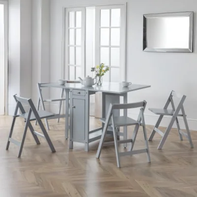 Dunelm Return - Savoy 4 Seater Dining Set, Grey