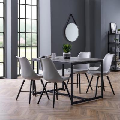 Dunelm Return - Staten 4 Seater Rectangular Dining Table with 4 Kari Chairs