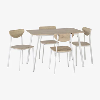 Dunelm Riley 4 Seater Dining Set White