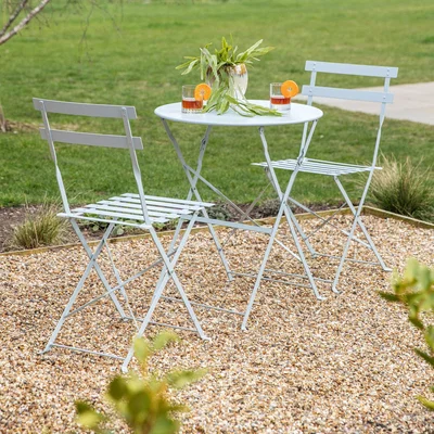 Dunelm Makeda 2 Seater Bistro Set Ice Blue