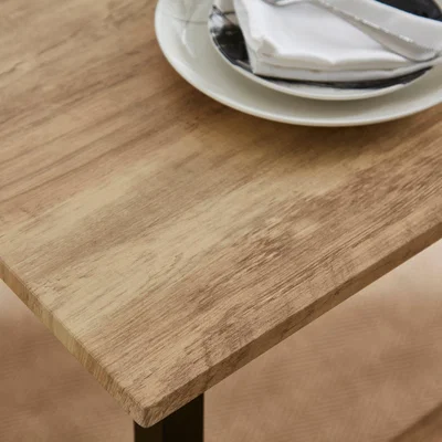 Dunelm Sampson 6 Seater Dining Bench Set Light Wood