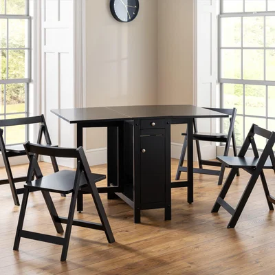 Dunelm Savoy 4 Seater Dining Set Black