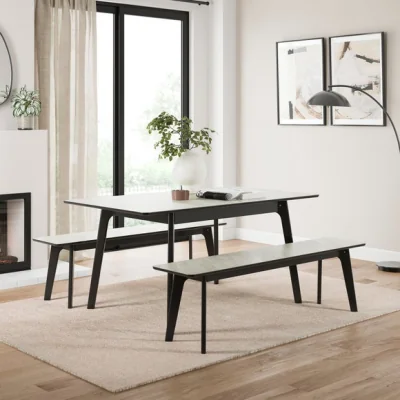 Dunelm Zuri II 4 Seater Dining Table and Bench Set