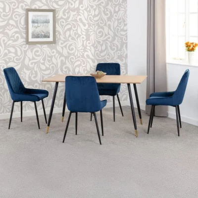 Dunelm Hamilton & Avery 4 Seater Dining Table with 4 Dining Chairs