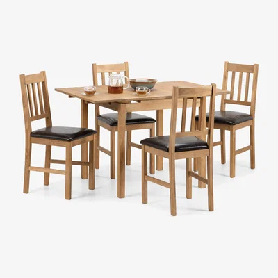 Dunelm Coxmoor Extending Dining Table with 4 Chairs Oak (Brown)