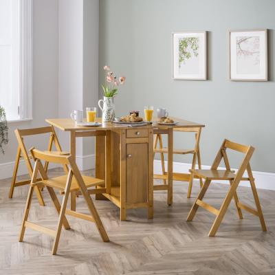 Dunelm Return - Savoy 4 Seater Dining Set, Light Oak